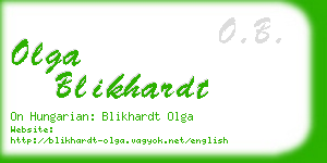 olga blikhardt business card